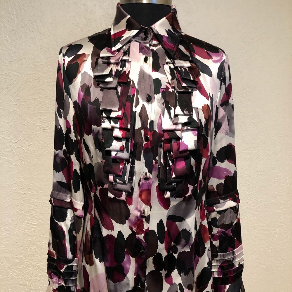 Abstract Splotched Blouse